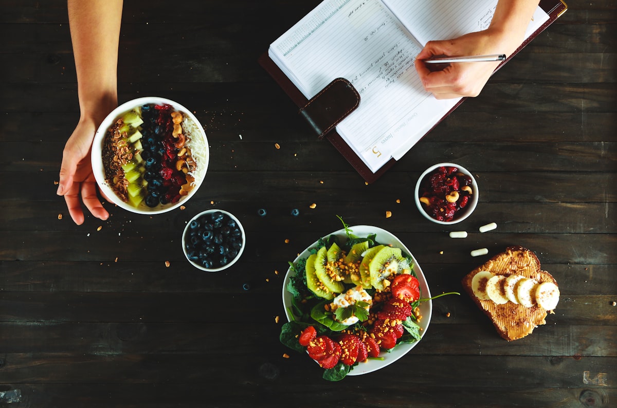 Nutritionist preparing healthy meal